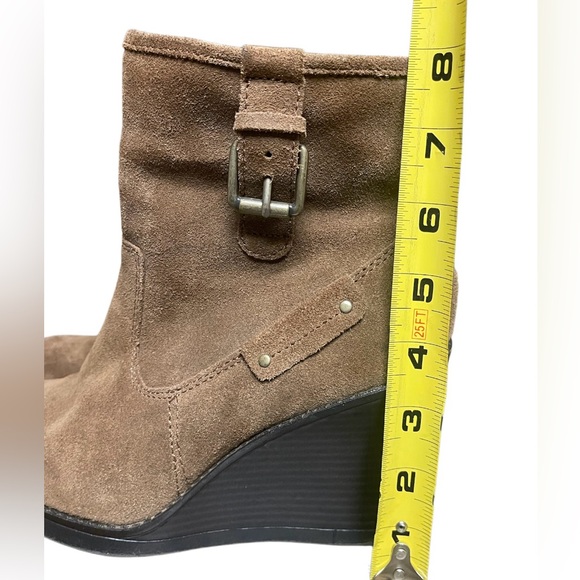 Liz & Co Brown Suede Wedge Boots Booties Size 7.5 M - Picture 8 of 8